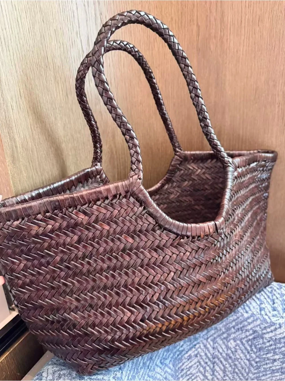 DRAGON DIFFUSION big Nantucket shoulder bag in dark brown
